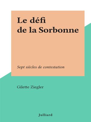 cover image of Le défi de la Sorbonne
